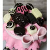 Pote de vidro personalizado rosa decorado com bombons em biscuit (Em diversas cores e modelos) - Image 5